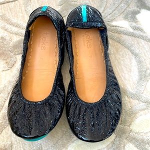 Tieks by Gavelli black patent leather, obsidian black